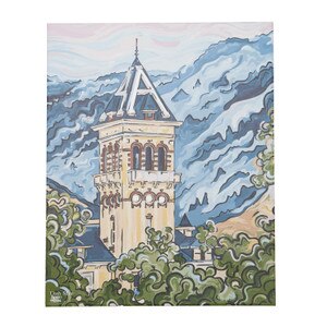 Old Main Painted Canvas Art 8x10